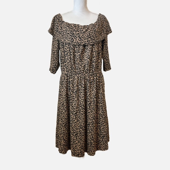 Lane Bryant Animal Cheetah Print Off the Shoulder Stretch Dress 18/20 NWT - Picture 12 of 13